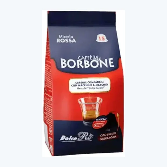 Caffe Borbone Miscela Rossa Dolce Gusto Compatible Coffee Capsules - 15 Capsules
