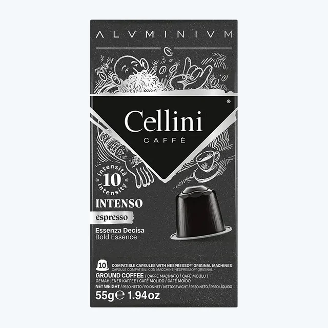 Cellini Caffe - Intenso compatible by Nespresso - 10 Capsules Best before 15 June 2026