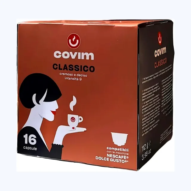 COVIM Classico Dolce Gusto Compatible Coffee Capsules - 16 Capsules