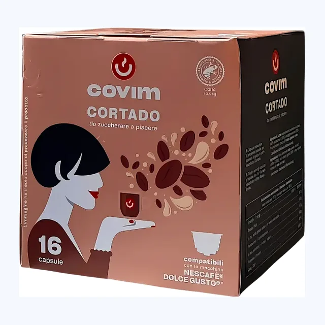 COVIM Cortado Dolce Gusto Compatible Coffee Capsules - 16 Capsules