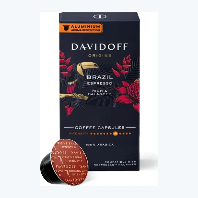 DAVIDOFF ORIGINS Brazil 8/12 Intensity Compatible By Nespresso - 10 capsules
