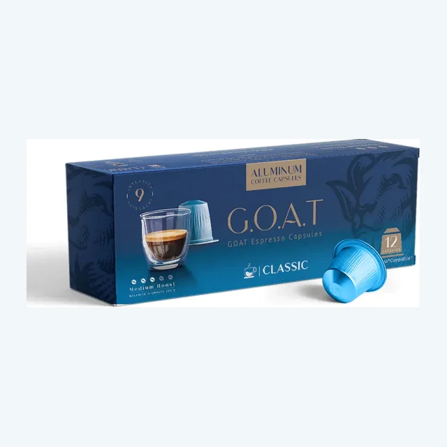 GOAT - Classic Espresso Compatible By Nespresso-12 Aluminum Capsules