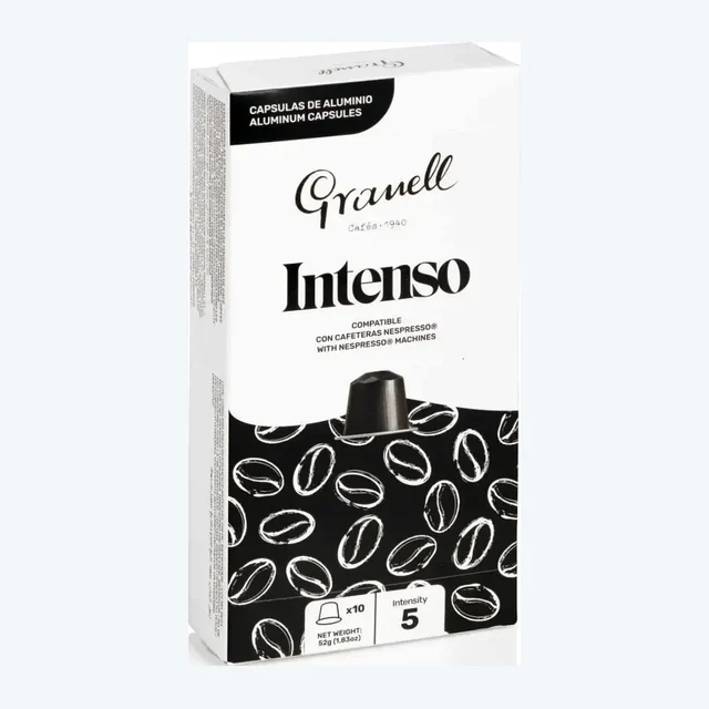Granell - Intenso Coffee Nespresso compatible Capsules - Intensty 5 - 10 Capsules