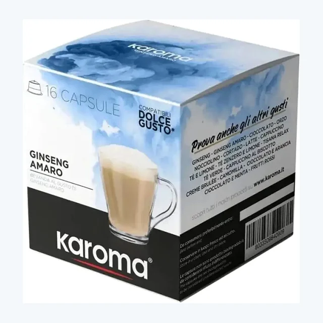 Karoma Ginseng Amaro Dolce Gusto Compatible Coffee Capsules - 16 Capsules