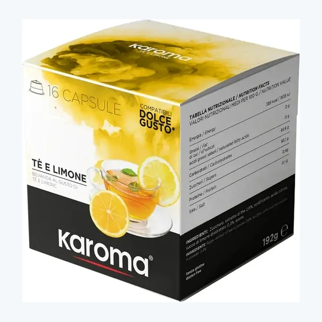 Karoma Tea Al Limone Dolce Gusto Compatible Capsules - 16 Capsules