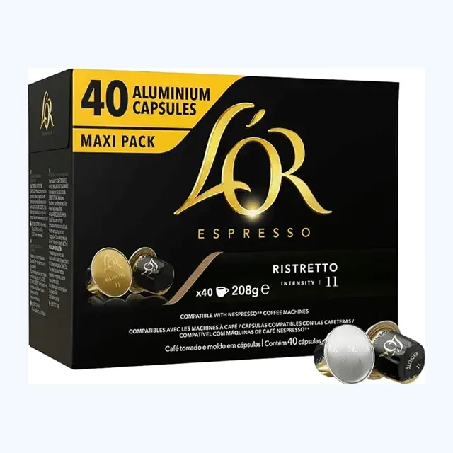 L'or Ristretto Coffee Capsules - 40 Capsules - MAXI Pack