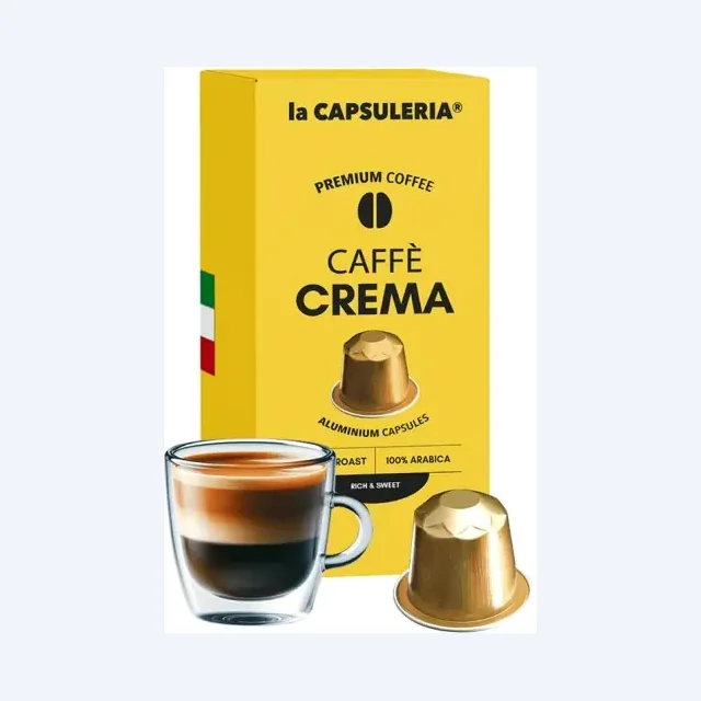 LACAPSULERIA - CREMA Coffee - Aluminum Capsules compatible with Nespresso®- 10 CAPS