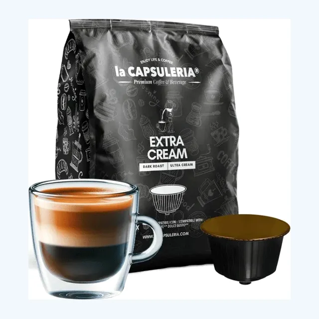 LaCapsuleria Extra Crema Coffee Dolce Gusto Compatible Capsules - 16 Capsules