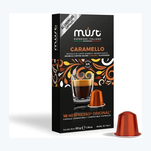 MUST - Caramello Espresso compatible by Nespresso - Aluminum Capsules -  10 Capsules