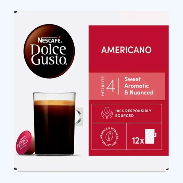 Nescafe Dolce Gusto Americano Coffee Capsules - 12 Capsules