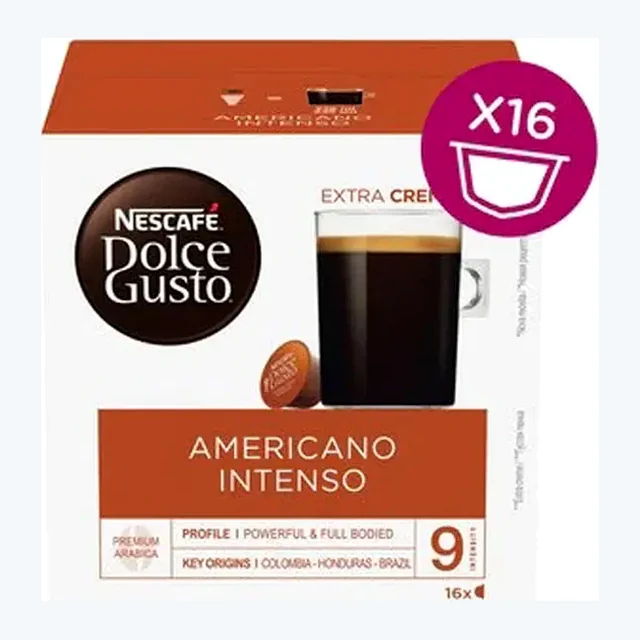 Nescafe Dolce Gusto Americano Intenso Coffee Capsules - 16 Capsules