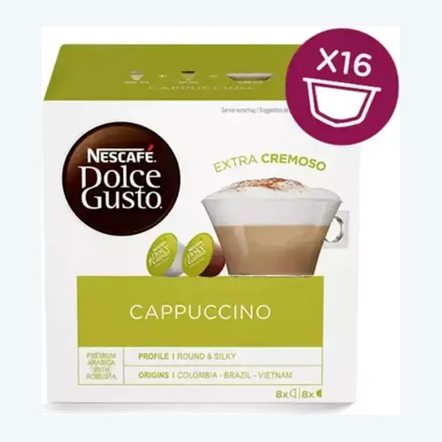 Nescafe Dolce Gusto Cappuccino Coffee Capsules - 16 Capsules