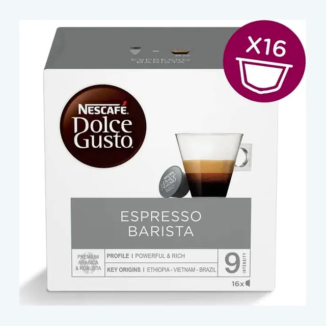 Nescafe Dolce Gusto Espresso Barista Coffee Capsules - 16 Capsules