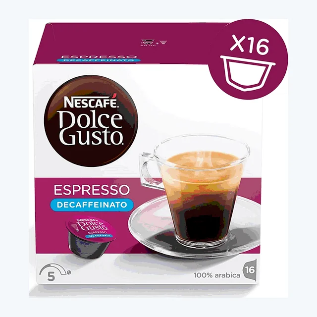 Nescafe Dolce Gusto Espresso Decaffeinato Coffee Capsules - 16 Capsules
