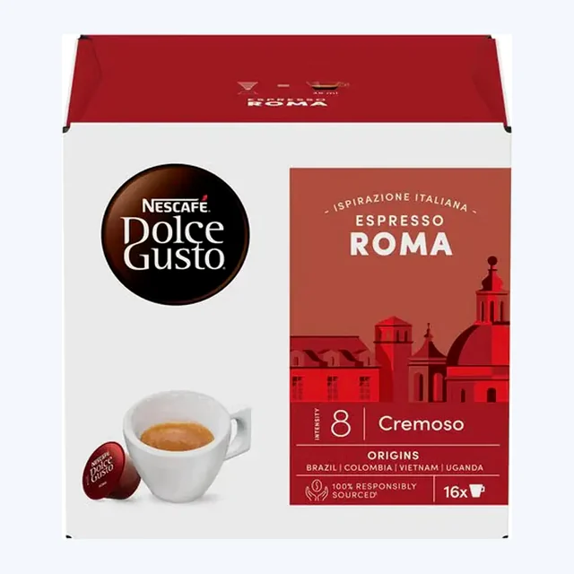 Nescafe Dolce Gusto Espresso Roma Cremoso Coffee Capsules - 16 Capsules