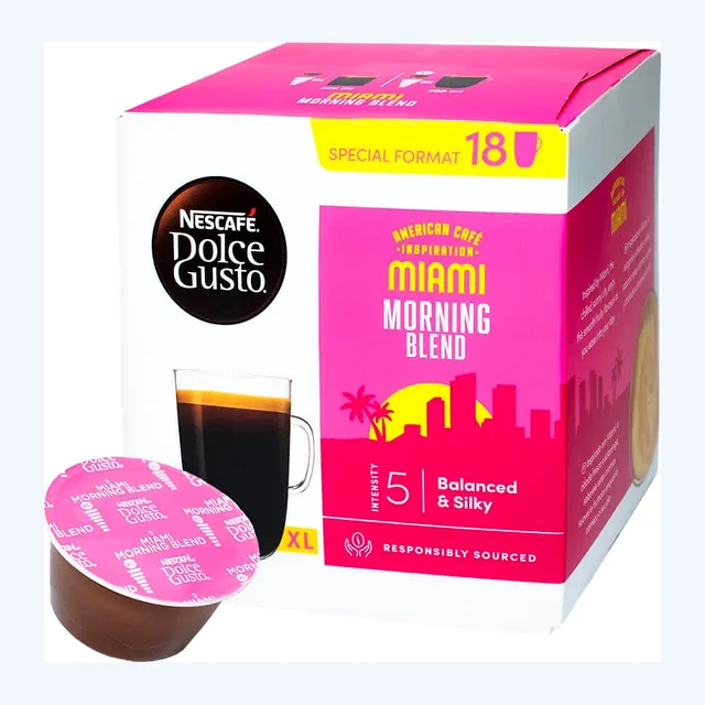 Nescafe Dolce Gusto Miami Morning Blend Coffee Capsules - 18 Capsules