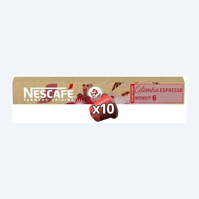 Nescafe Farmers Origins - Colombia Decaffeinato #6 Compatible by Nespresso -10 capsules