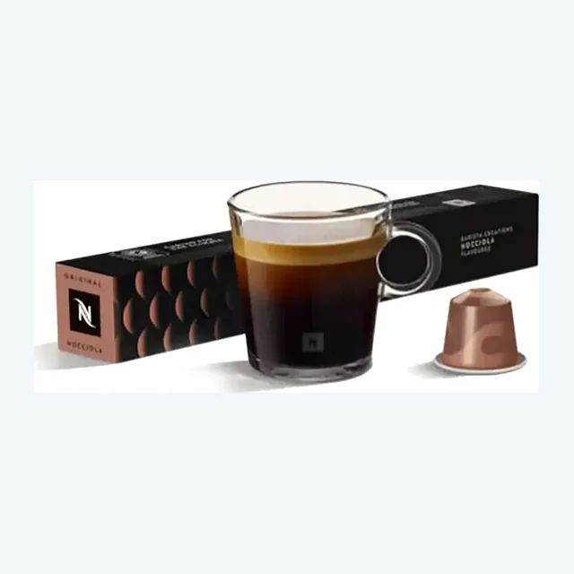 Nespresso Barista Creations Nocciola Flavoured Original Espresso Capsules - Intensity 6 - 10 Capsules