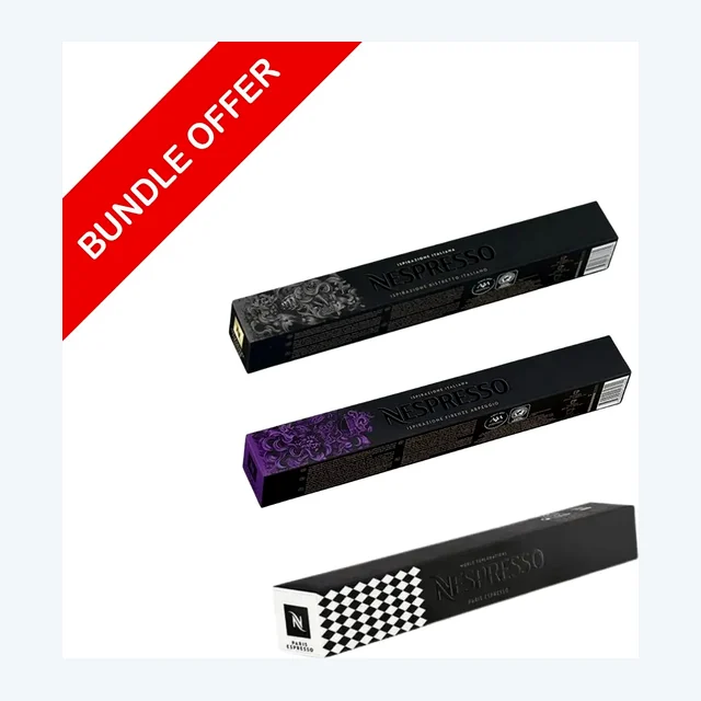 Nespresso Variety Bundle - Arpeggio, Ristretto, Paris Limited Edition (30 Capsules) - Bundle