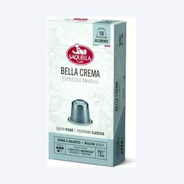 Saquella - Bella Crema Espresso Amabile Compatible With Nespresso - 10 capsules