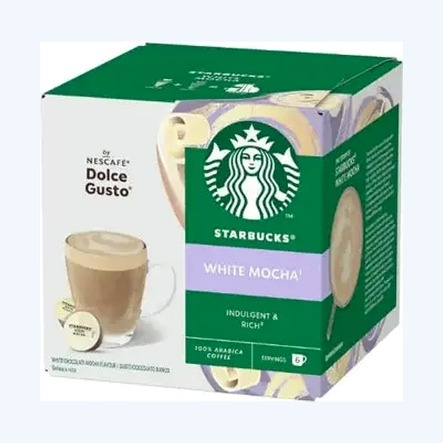 Starbucks Dolce Gusto White Mocha Coffee Capsules - 12 Capsules