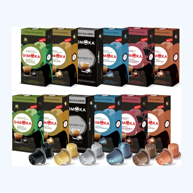 Gimoka Bulk Coffee Bundle - 120 Aluminium Nespresso compatible coffee capsules