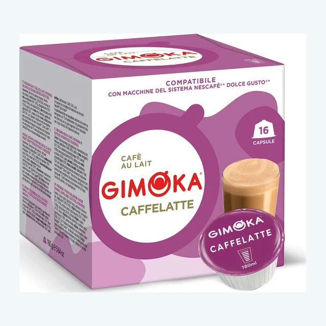 Gimoka Caffe Latte - 16 Nescafe Dolce Gusto compatible coffee capsules