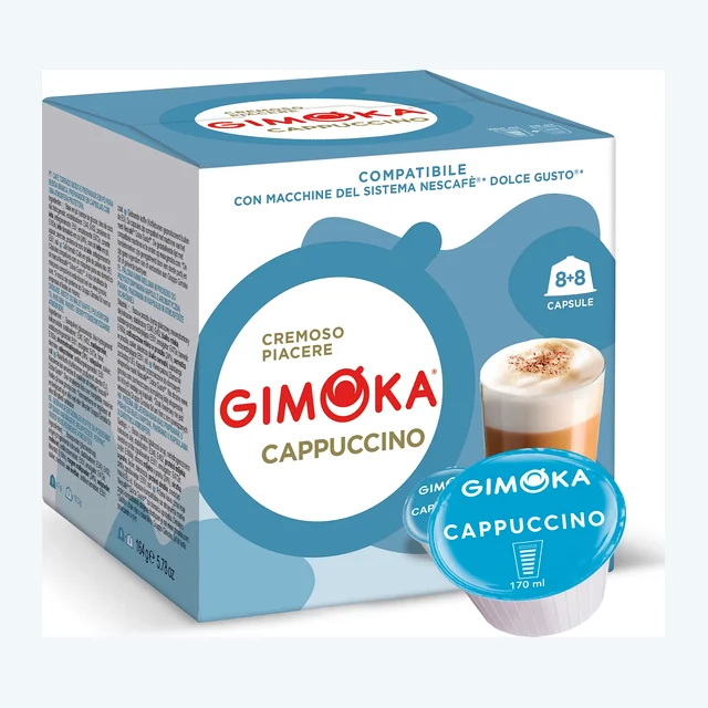 Gimoka Cappuccino - 16 Nescafe Dolce Gusto compatible coffee capsules
