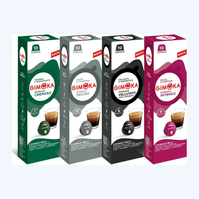 Gimoka Coffee Variety (no Decaffe) - 40 K-fee & Caffitaly compatible coffee capsules