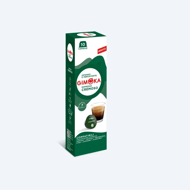 Gimoka Cremoso - 10 K-fee & Caffitaly compatible coffee capsules