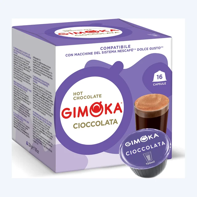 Gimoka Hot Chocolate - 16 Nescafe Dolce Gusto compatible coffee capsules
