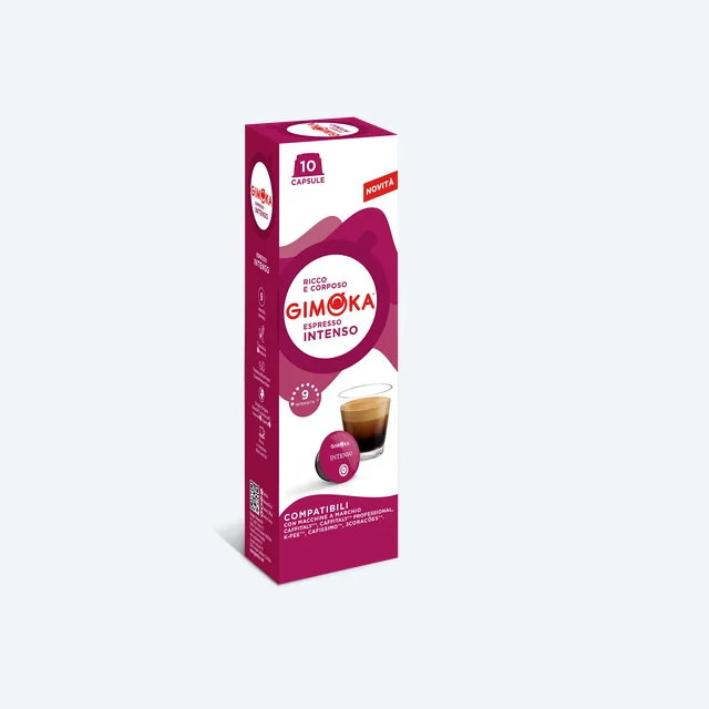 Gimoka Intenso - 10 K-fee & Caffitaly compatible coffee capsules