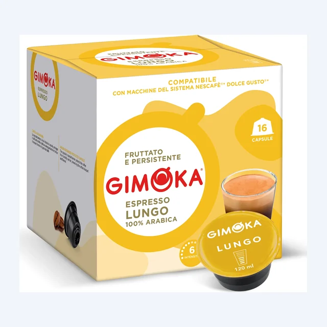 Gimoka Lungo - 16 Nescafe Dolce Gusto compatible coffee capsules