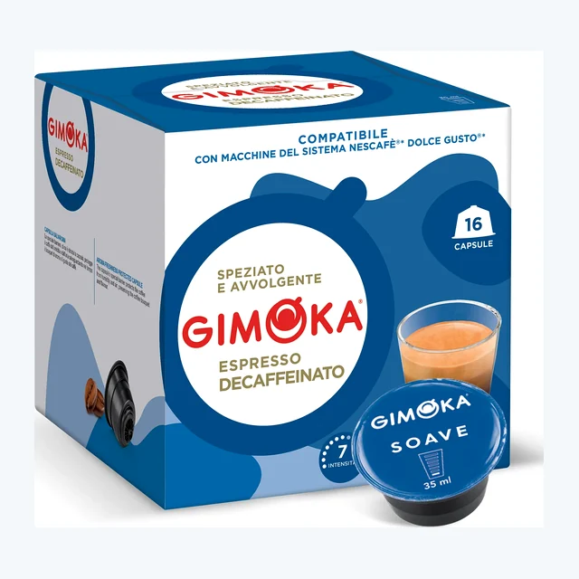 Gimoka Soave Decaffe - 16 Nescafe Dolce Gusto compatible coffee capsules