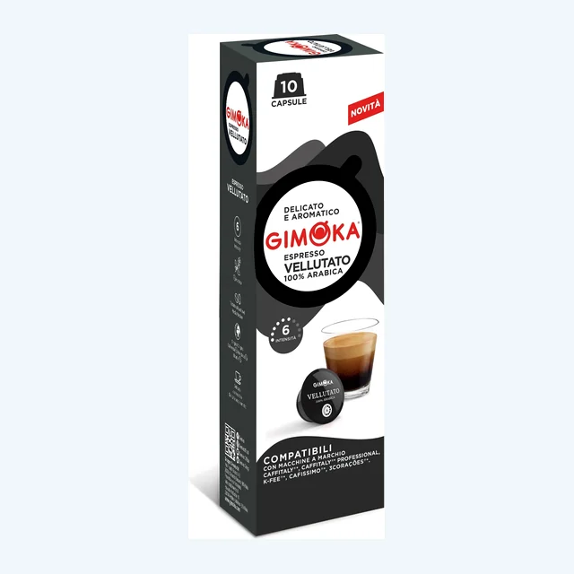 Gimoka Vellutato - 10 K-fee & Caffitaly compatible coffee capsules
