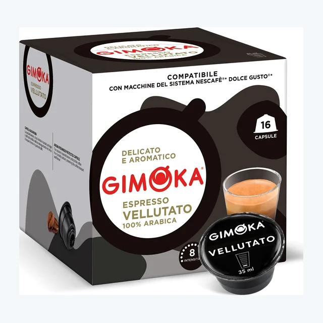 Gimoka Vellutato - 16 Nescafe Dolce Gusto compatible coffee capsules