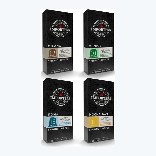 Importers Coffee Variety - 40 Nespresso compatible coffee capsules