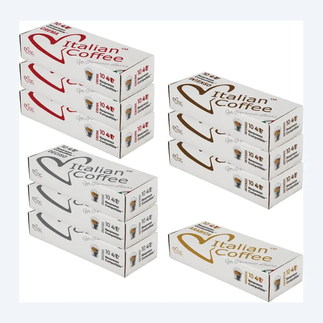 Italian Coffee Bulk Special Variety – 100 Nespresso compatible coffee capsules