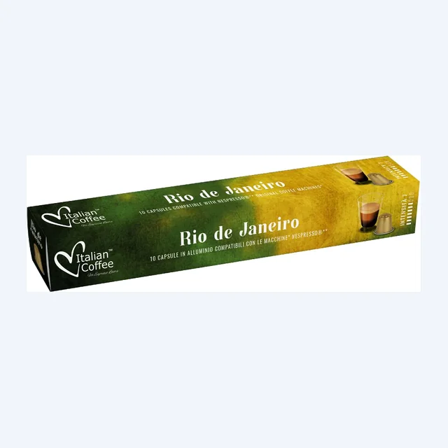 Italian Coffee Rio de Janeiro - 10 Aluminium Nespresso compatible coffee capsules