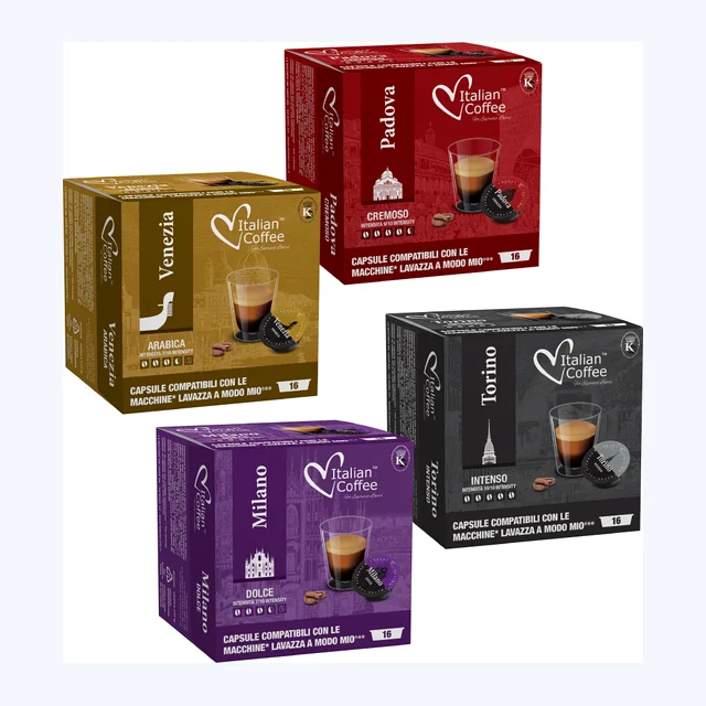 Italian Deluxe Coffee Mix - 64 Lavazza A Modo Mio compatible coffee capsules