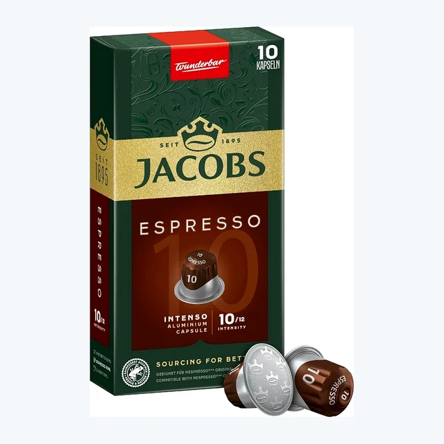 Jacobs ESP 10 Intenso - 10 Aluminium Nespresso compatible coffee capsules