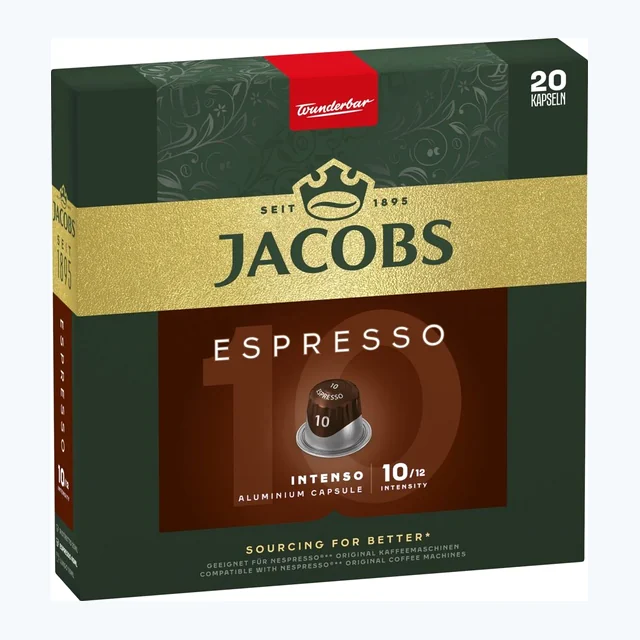 Jacobs esp 10 Intenso - Aluminium Nespresso compatible coffee capsules (20 Pack)