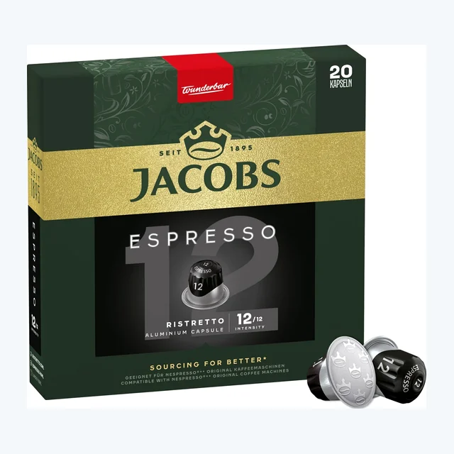 Jacobs ESP Ristretto - 20 Aluminium Nespresso compatible coffee capsules