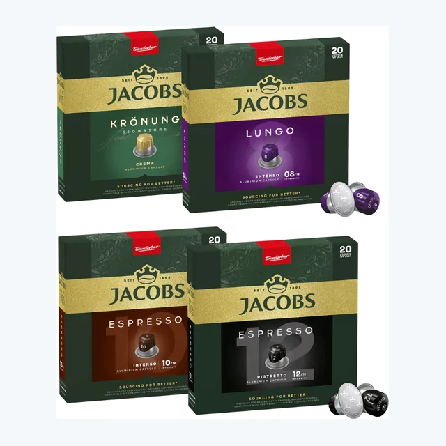 Jacobs Full Range Variety - 80 Aluminium Nespresso compatible coffee capsules