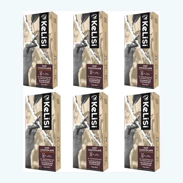 Kelisi Hot Chocolate Mix - 60 Aluminium Nespresso compatible capsules