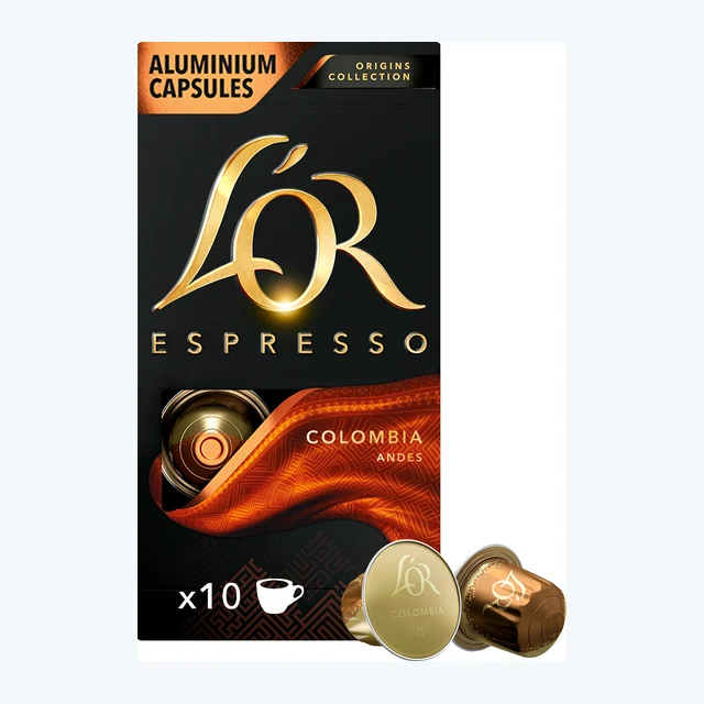 L'OR Colombia - 10 Aluminium Nespresso compatible coffee capsules