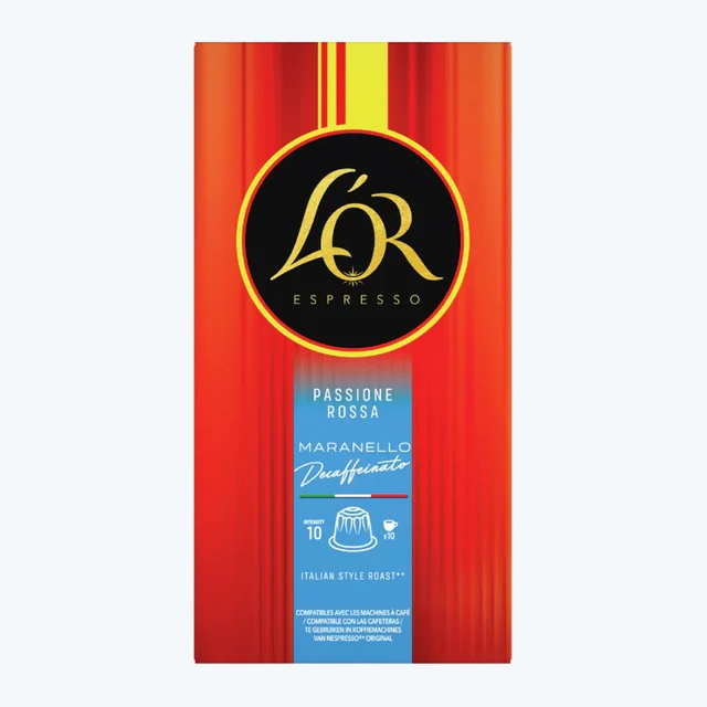 L'OR Maranello Decaf - 10 Aluminium Nespresso compatible coffee capsules