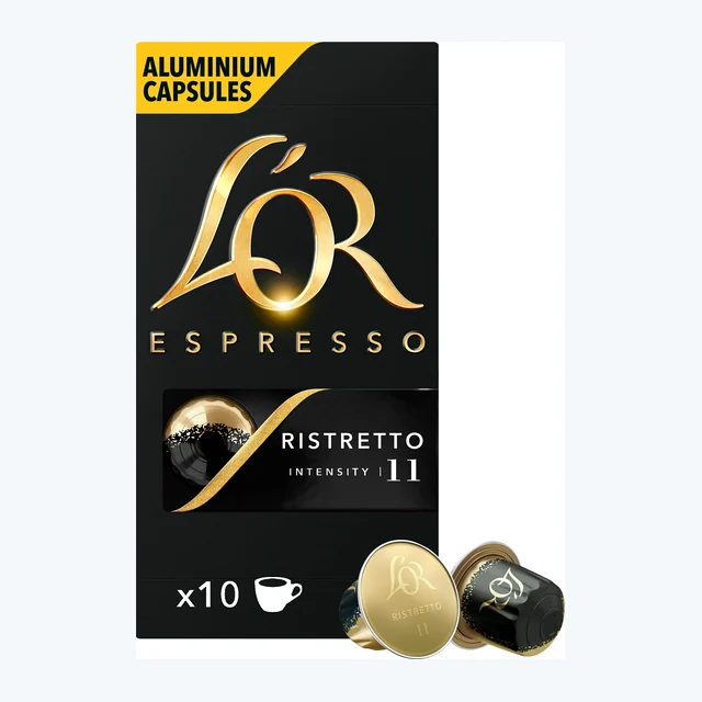 L'OR Ristretto - 10 Aluminium Nespresso compatible coffee capsules