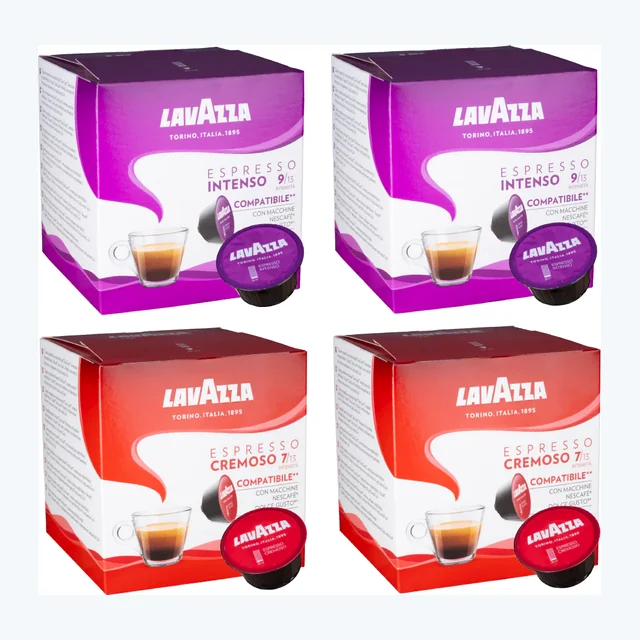 Lavazza Coffee Variety - 64 Nescafe Dolce Gusto compatible coffee capsules
