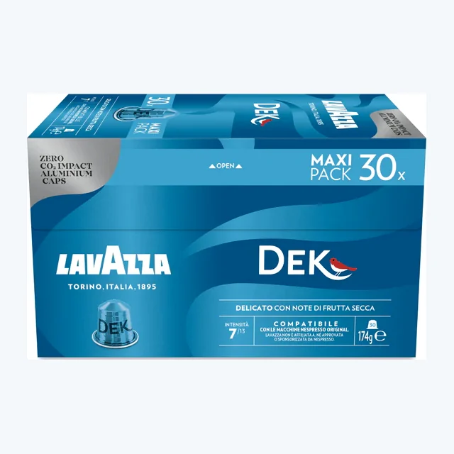 Lavazza Decaffe Maxi Pack – 30 Aluminium Nespresso compatible coffee capsules